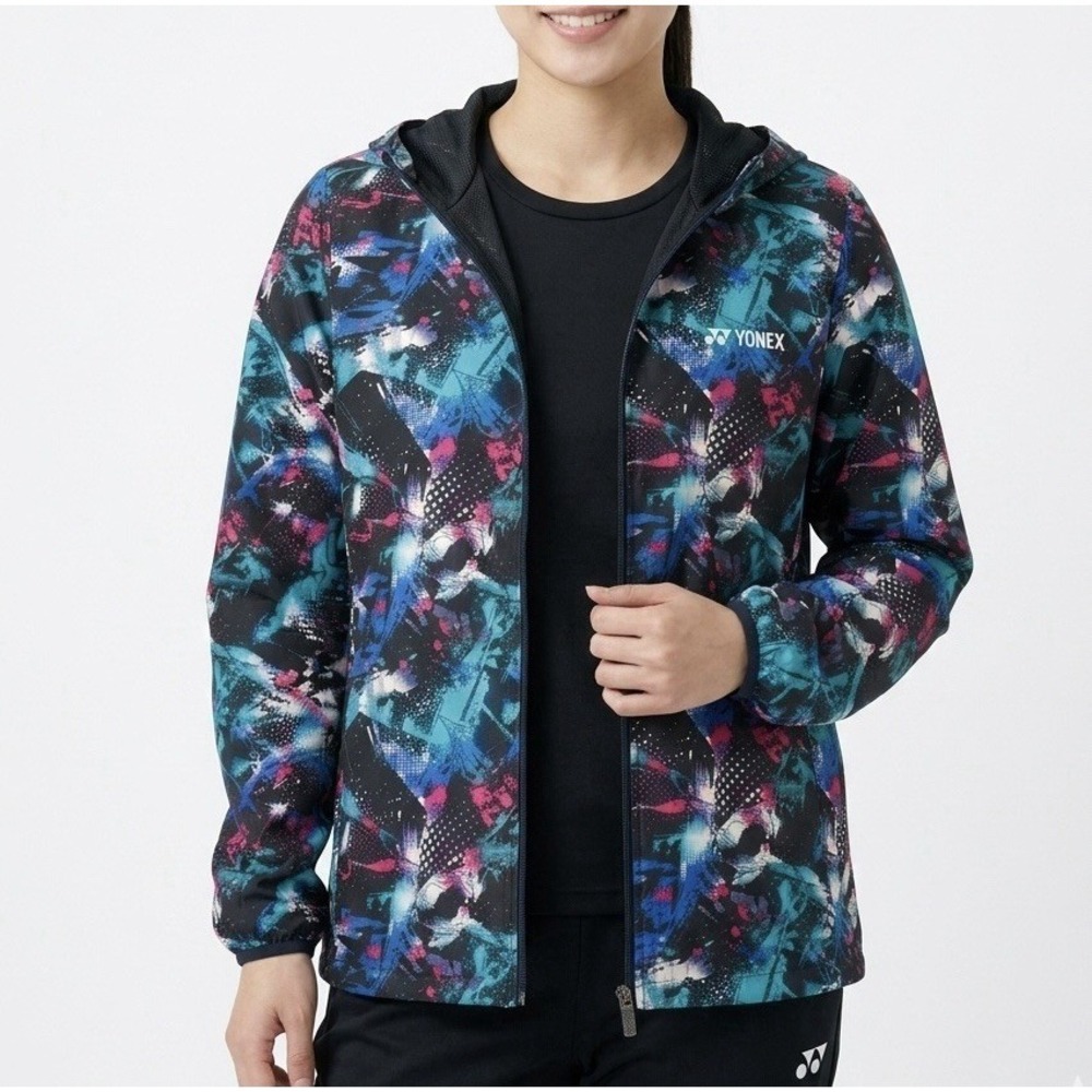 Yonex Japan Windbreaker Sports Jacket Abstract Print - Size S. Tennis. Golf.